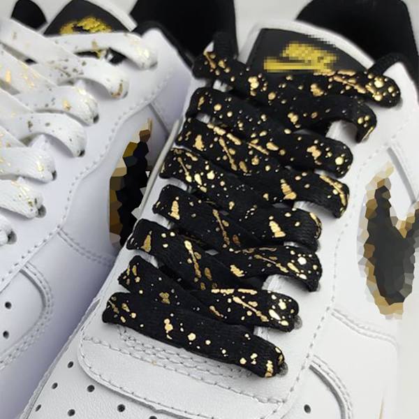 Tynde flade leopard ko print snørebånd camouflage sko snørebånd 1 par 47 tommer