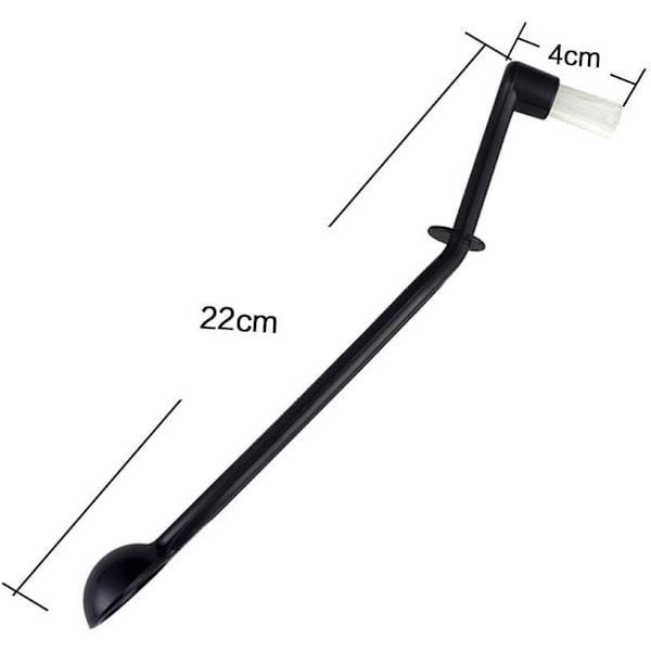 Kaffemaskinsborste Rengöringsborste Nylon Espressomaskin Borste Kvarnborste Kaffereengöringsverktyg med Sked (2-pack)