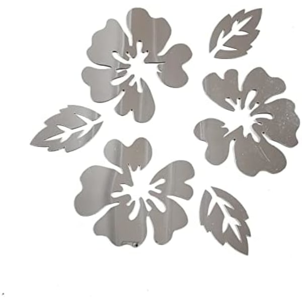 (30×30×1cm) Spejlvægsklistermærker Blomster Vægsmykning Stue Moderne Vægsticker Badeværelsesklistermærke Spejlblomster