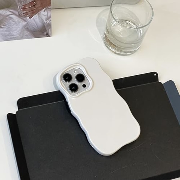 Vågrörsfodral för iPhone 15 Pro Max 6,7 tum, Sött Candyfärgat Slimfodral med Stötskydd