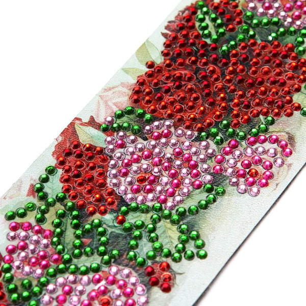 5D Diamantkonstmålning Bokmärke med Rosdesign, DIY Bokmärke, Måla efter Nummer Kit för DIY Presenttillverkning, Särskild Form