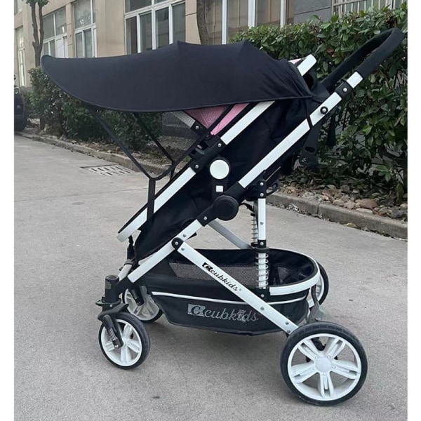 Solskydd för barnvagn (svart)