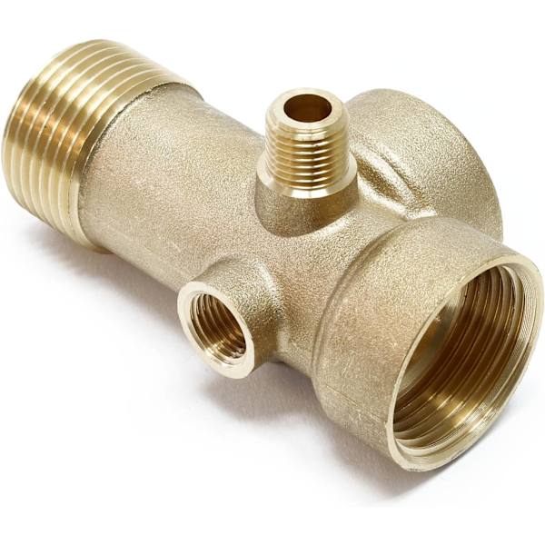 Messingfitting 5-vejs DN25 1\" DN13 1/4\" Blæretank tryktanke