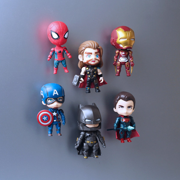 6 kpl Avengers magneettiset jääkaapin tarrat - Avengers jääkaapin D