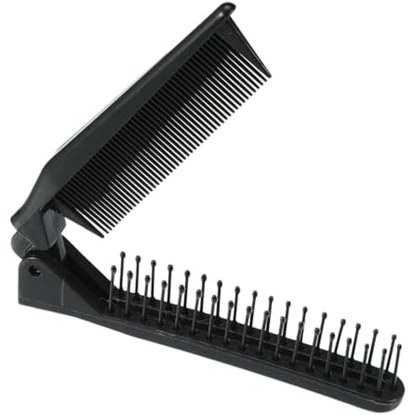 210x18x26mm Bærbar Foldbar Mini Hårbørste & Kam - Rejsevenlig, Foldbar Hårkam til Krøllet, Vådt, Tørt, Langt Hår