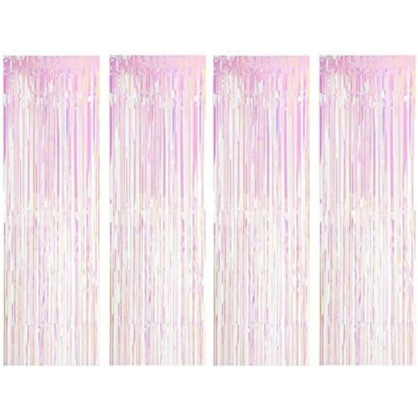 Tinsel Metal Curtains/Aluminium Fringe Curtain, Decorados Fond para Birthday Party/Fiestas/Wedding,