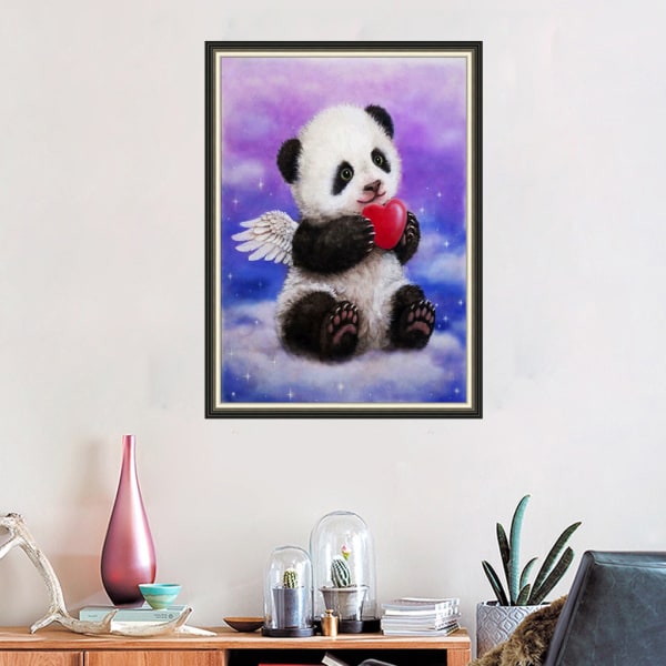 30 x 40 cm ,ange panda Diamond painting Broderie Diamant Peintu