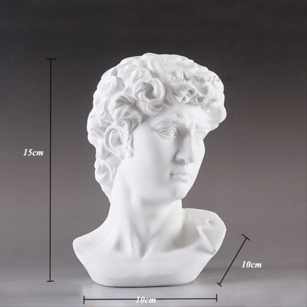 Grekisk mytologi David huvud Byst Staty Mini Europe Michelangelo