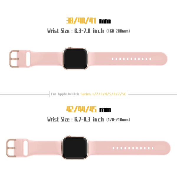 2-pakke sportsbånd som er kompatible med Apple Watch-bånd 38/40/4