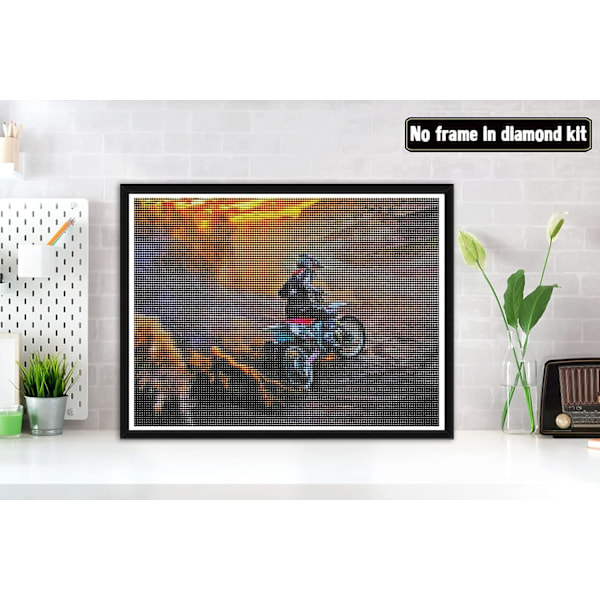 30x40cm Timanttimaalaus 5D DIY Timanttimaalaus Moottoripyörä D