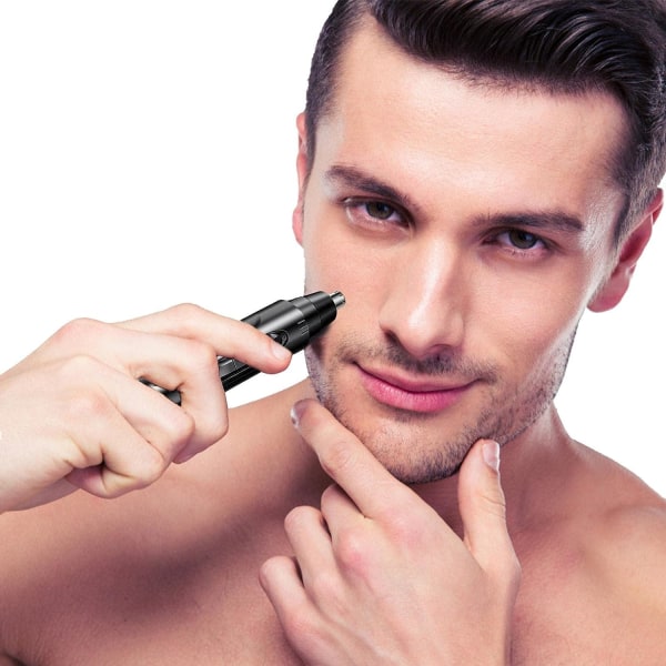 Sort nesehårtrimmer for menn - Øre- og nesetrimmer med