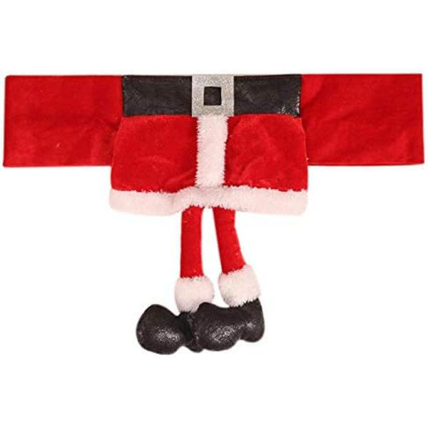 2 st julstolsryggar Santa Claus Elf Stolsöverdrag Julmiddagsdekorering för Hem Nyårsfesttillbehör