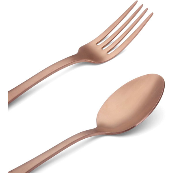 5-delt sølvtøjssæt, satinfinish rustfrit stål bestiksæt, sæt