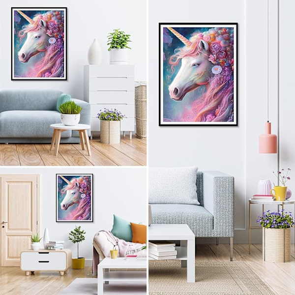 30x40cm Yksisarvinen 5D timanttimaalaussarja G