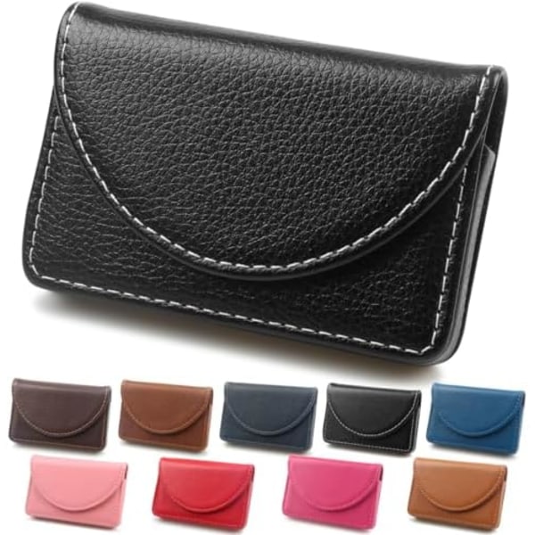 Business Card Holder, Minimalist Business Card Case, PU Leather Business Card Holder Case for Women/Men, Slim Business C