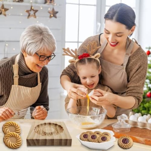 Træ Cookie Form og Biscuit Stemplet, 3D Prægning Værktøj til Bagning af Cookies, Personlig Håndpresset Design Cookie Pres