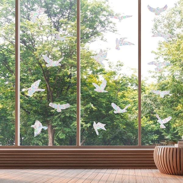 Window Bird Anti-Collision Stickers för glasdörr Skydda a