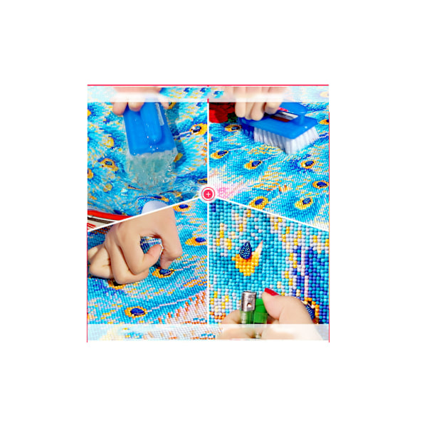 (30x40cm) 5D Diamantmålning Full Diamant Julserie DIY Specialformad Diamant Hotell Köpcentrum Hom