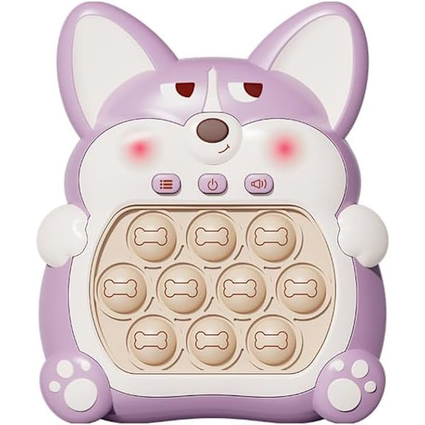 (Corgi Lila) Light Up Pop Fidget Sensoriska Leksaker Handhållen Spel,Pus
