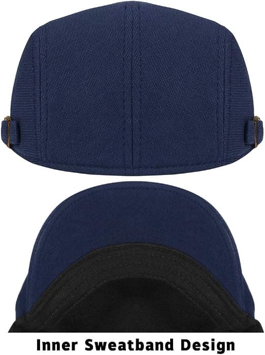 Blå Beret Cap Men Justerbar Flat Vintage Lvy Hat