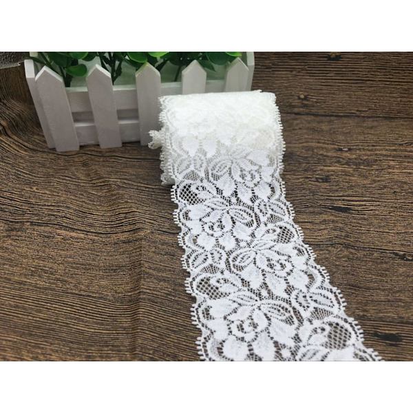 MH-Spetsband Rulle 6,5 cm Bredd 10 Yards Pärlbroderi Stretch