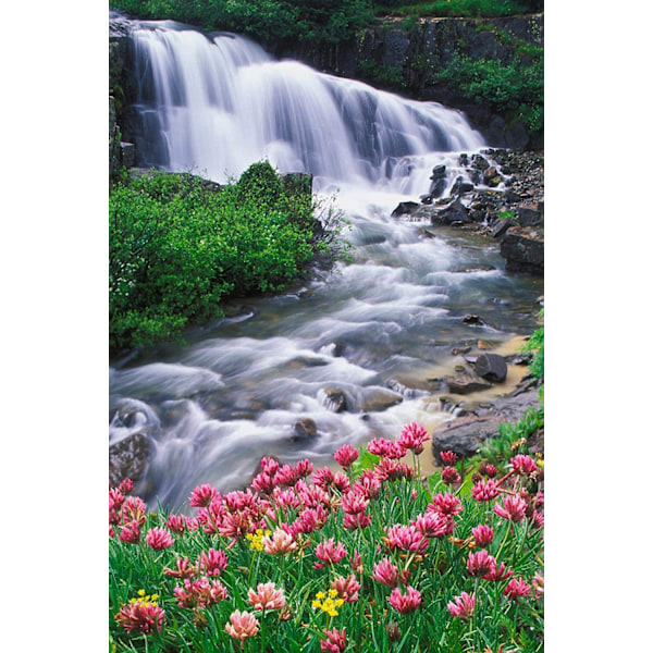 30x40 cm 5D DIY Täydellinen Timanttimaalaus, Panoraamanäkymä Vesiputokseen