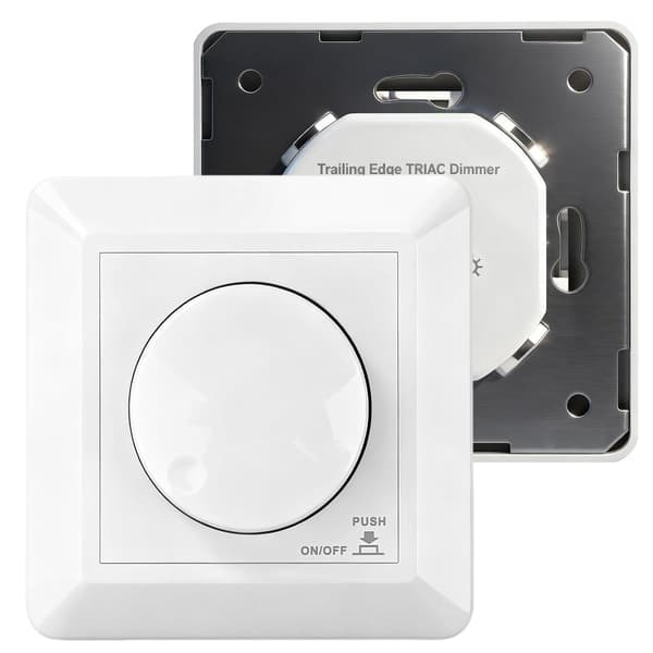 220V LED-dimmerbryter, 5-400W roterende innfelt dimbar LED-dimmerbryter for monokrome LED-lamper