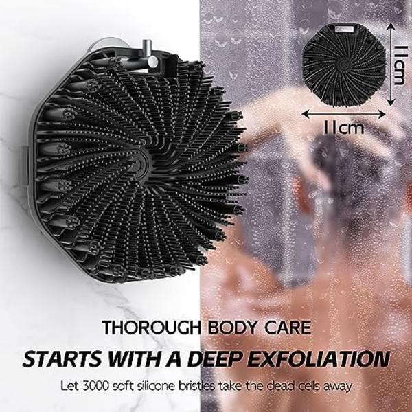 Silikonkroppsskrubb, Exfolierande Kroppstvättsskrubb, Duschkroppsborste för Effektiv Duschexfoliering