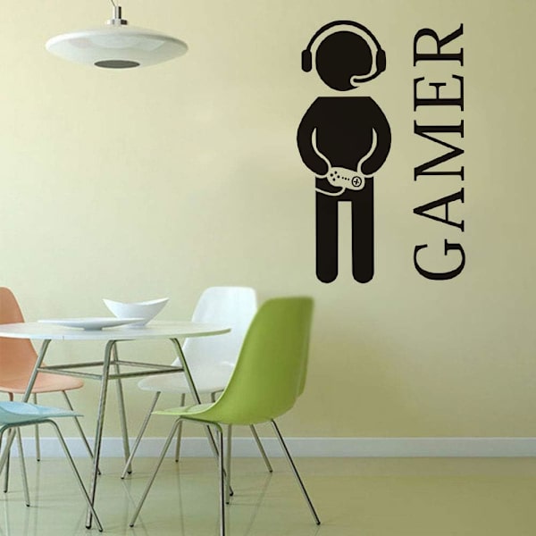Gamer Boy -seinätarra, videopelien seinätarrat, irrotettavat