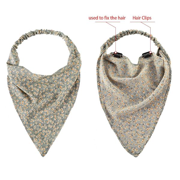 (6 stk) Blomster Elastisk Hår Sjal Bohemian Sjal Hodebånd Chiffon Turban Hodebånd Hårklips Kvinner