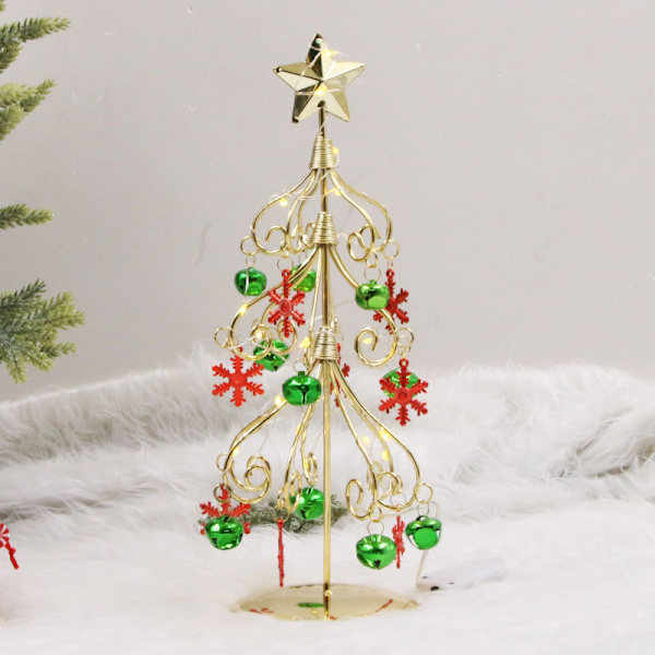 1 st Grön Järnkonst Julgran Dekoration Mini Jul
