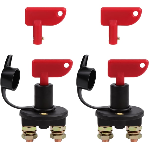 2-pack 12V/24V Batterifrånskiljare för bilar, strömbrytare för nödstopp