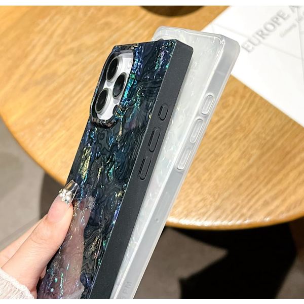 Sød kompatibel med iPhone 16 Pro Max Cover 6,9 tommer, Glimtende luksus glitter farverigt skal rektangulære covers til kvinder, Gir