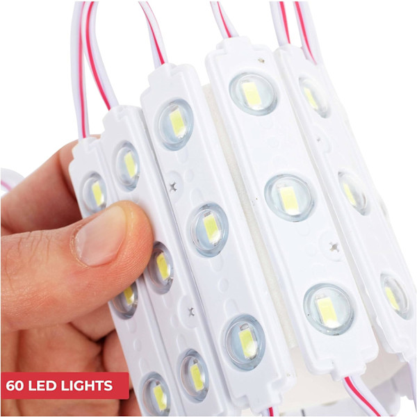 60 LED-bil loftslys sæt - energibesparende hvid, bilindretning