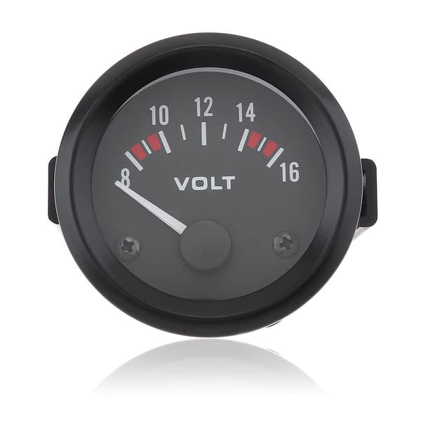 2\" 52MM 12V 8~16V Universal LED Elektrisk Bil Voltmeter Spenningsmåler