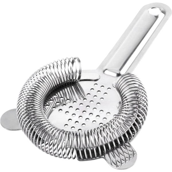 2 st silver Hawthorn Cocktail Strainer i rostfritt stål Bar Strainer Professionell Strainer för kommersiell Bartender eller Hem