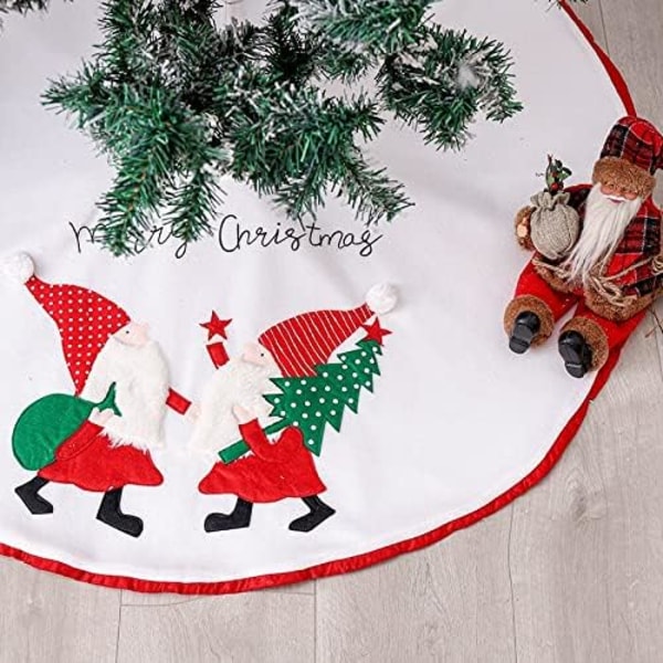 Flannelette Tree Skirt for Faceless Elderly Christmas Decorations