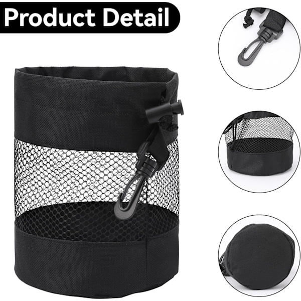 2 stk. Golfbolde Opbevaringspose Golfpose Tasker Nylon Mesh Golfboldtasker Golfboldpose Snøre Golf Tees Pose Taske