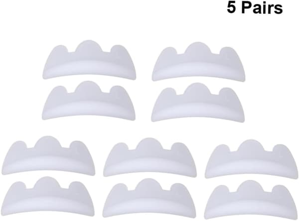 5 par øyevippe extensionssett vippeprimer avstandsputer vippeskjold for mascara spoolie