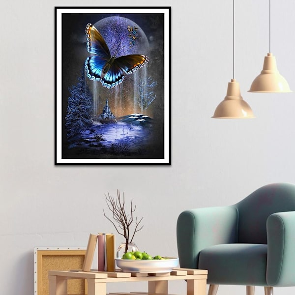 MH-(30x40cm)5D DIY Täydellinen Pora Neliö Timanttimaalaus Eläimet C