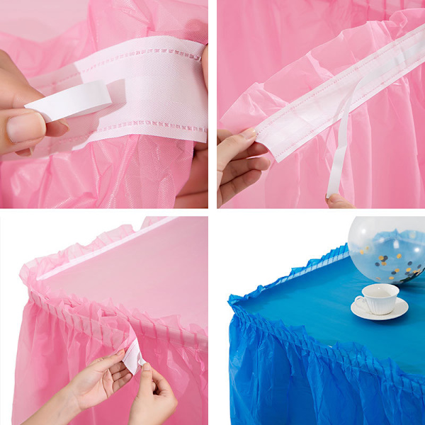 2 kappaletta tylli pöytähame Premium Mesh Fluffy Table Skirt fo