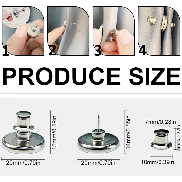 6 Paria Verhoklipsiä Magneeteilla ja Neuloilla, Verhopainot, Magneettiset B