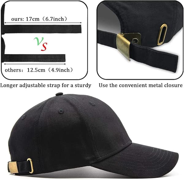 Baseball Cap Classic 6 Panel Justerbar Sport Cap til Mænd og Kvinder