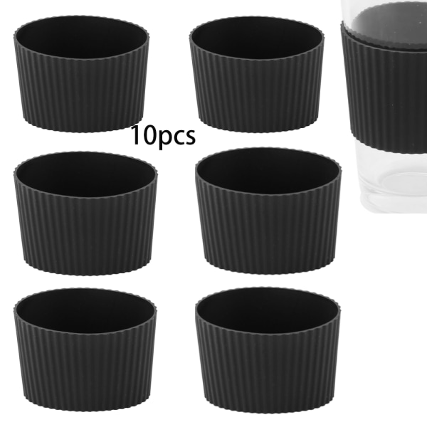 10 stycken - Silikon Anti-Slip Glasflaska Mugg Kon Koppärm Pro
