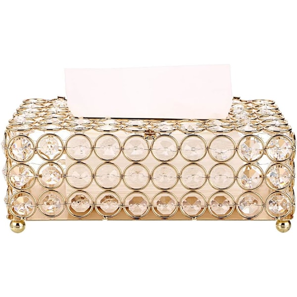 1 pcs Rectangular Crystal Tissue Box Cover, Decorative Toliet Paper Box, Crystal Napkin Holder, Facial Tissue Holder for