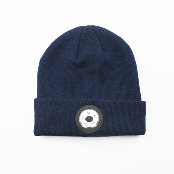Bluetooth Beanie Hat med lys-marineblå, unisex USB genopladning