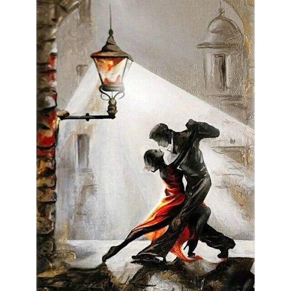 30 x 40 cm, tanssiva pari Diamond Painting -timanttibrodeeraus P