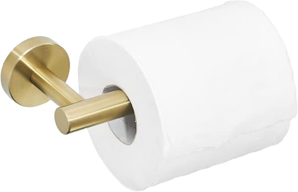 Sølvfarvet toiletpapirholder i rustfrit stål