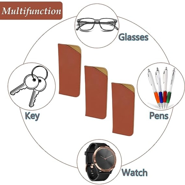 Sæt med 3 bløde brilleskaller