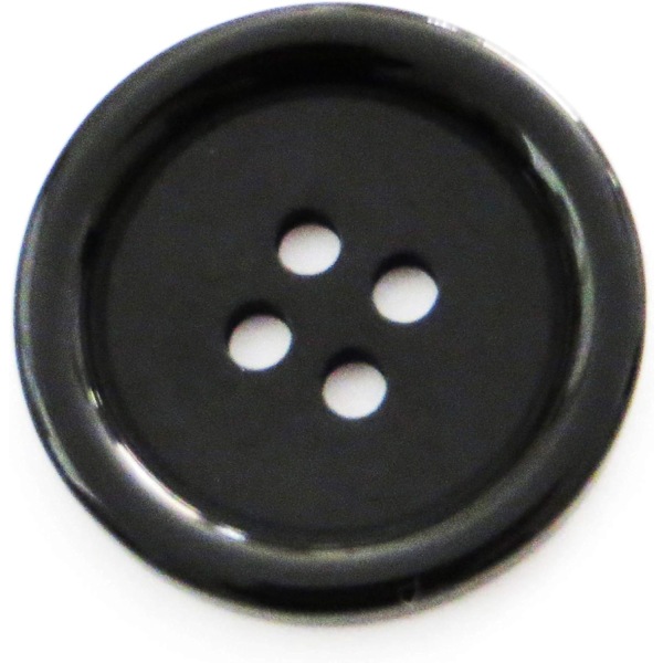 60 stk. Svarte Knapper - 25mm Plast Resin Flatback Store 4 Hull DIY Håndverk Syknapper
